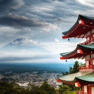 Mount Fuji viewed from the Chureito Pagoda